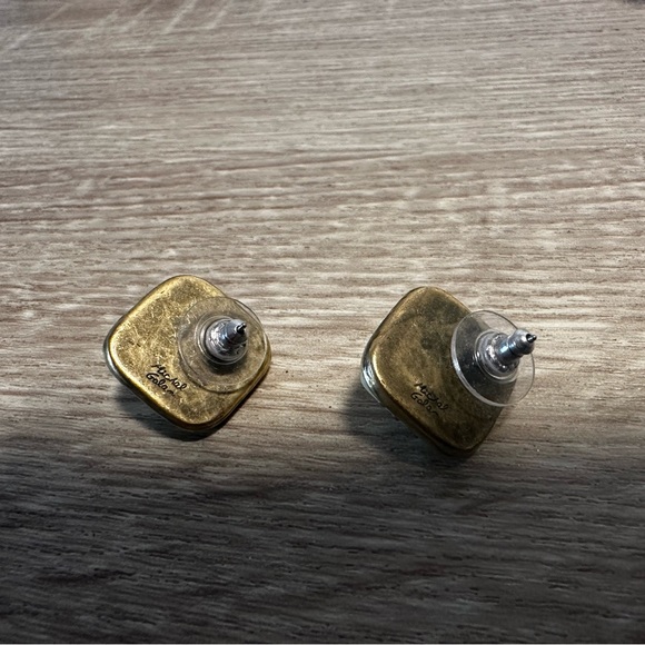 VINTAGE MICHAL GOLAN STUDDED EARRINGS FOR PIERCED EARS - Picture 6 of 6